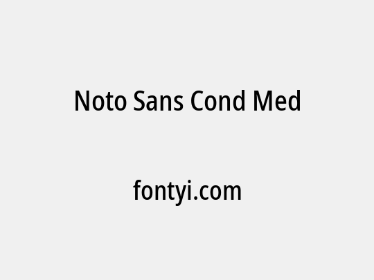 Noto Sans Cond Med