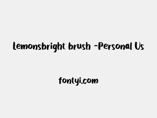 Lemonsbright brush -Personal Us