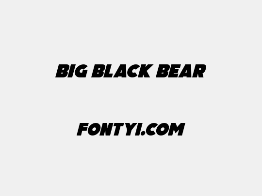 Big Black Bear
