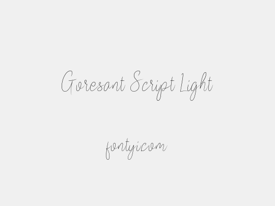 Goresant Script Light