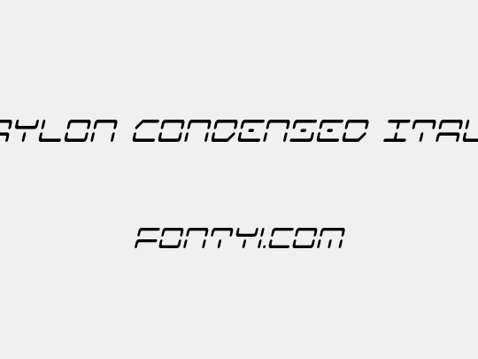 Kaylon Condensed Italic