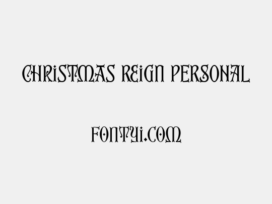 Christmas Reign PERSONAL
