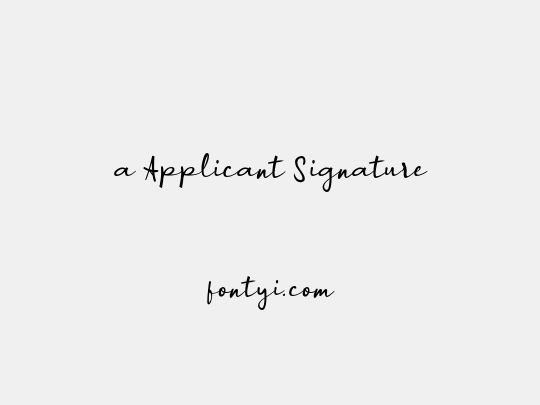a Applicant Signature