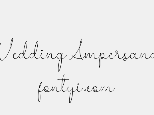 Wedding Ampersand