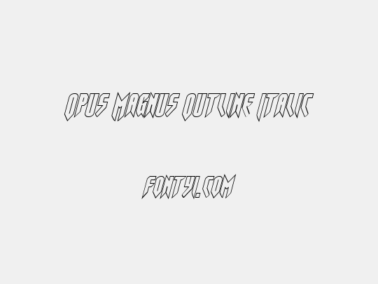 Opus Magnus Outline Italic