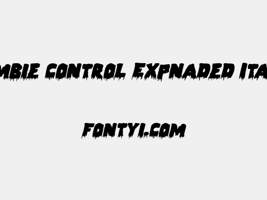 Zombie Control Expnaded Italic