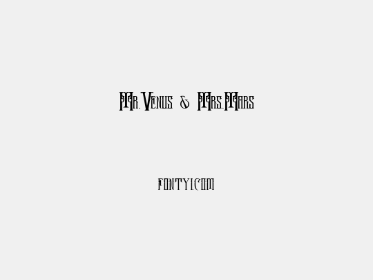 Mr.Venus & Mrs.Mars