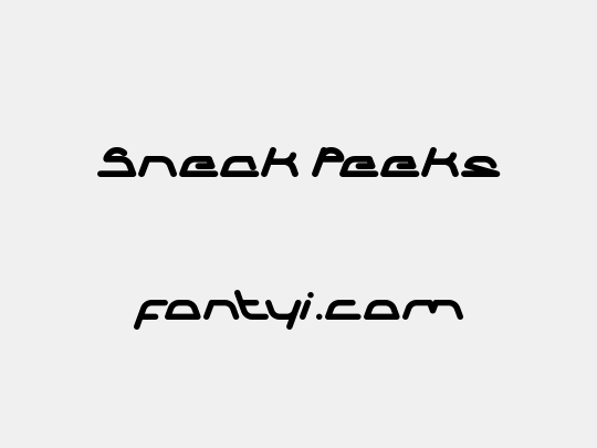Sneak Peeks