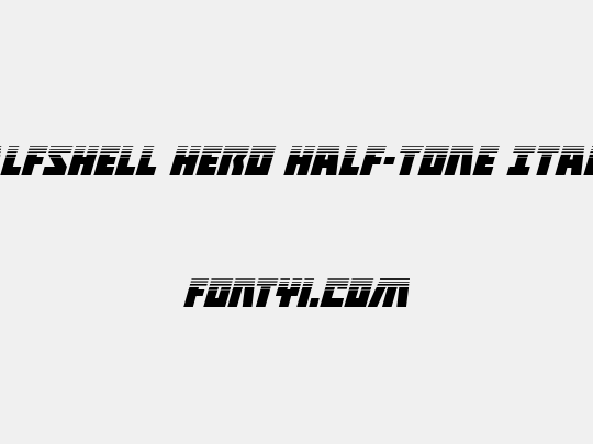 Halfshell Hero Half-Tone Italic