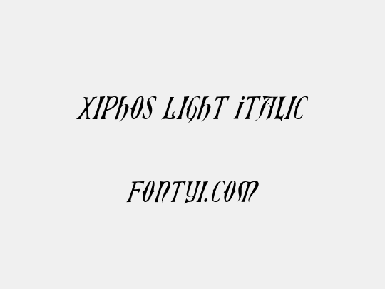 Xiphos Light Italic