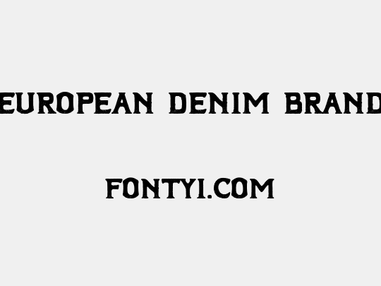 European Denim Brand