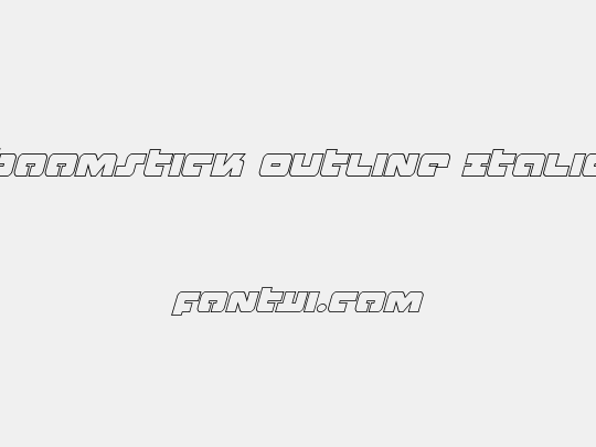 Boomstick Outline Italic