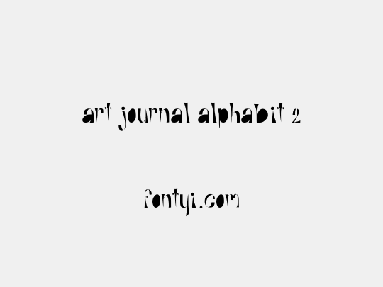 Art Journal Alphabit 2
