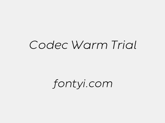 Codec Warm Trial