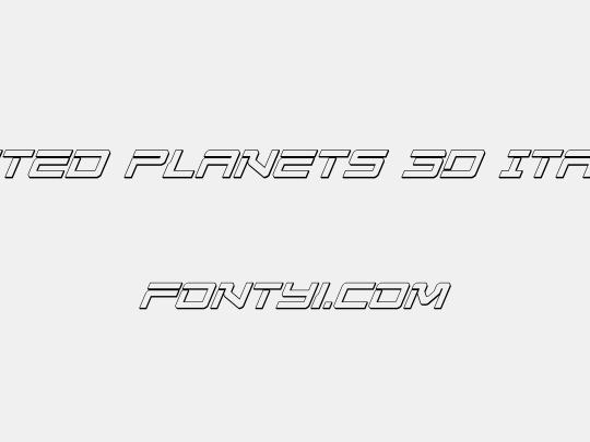 United Planets 3D Italic