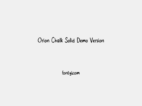 Orion Chalk Solid Demo Version