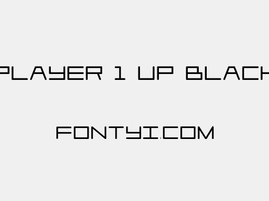 Player 1 Up Black