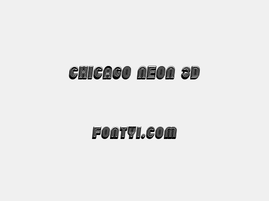 Chicago Neon 3D