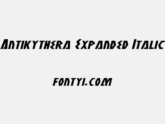 Antikythera Expanded Italic