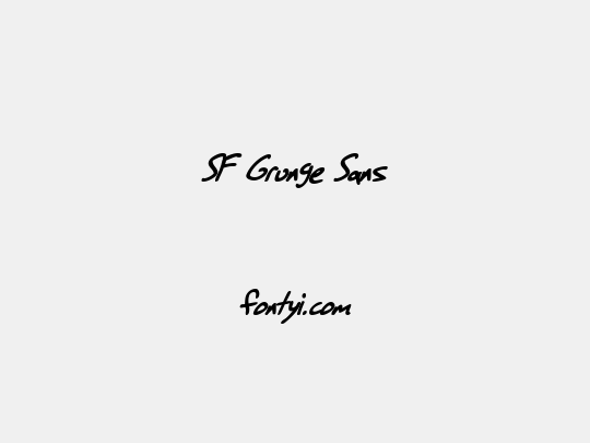 SF Grunge Sans