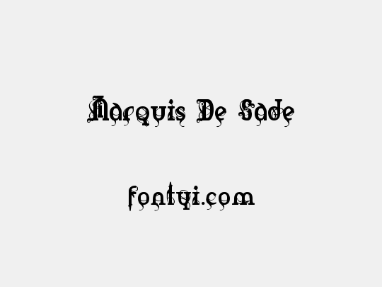Marquis De Sade