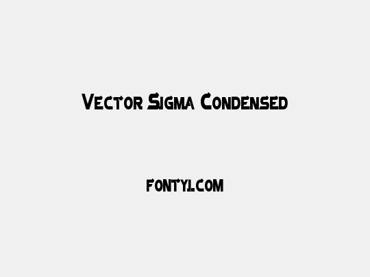 Vector Sigma Condensed