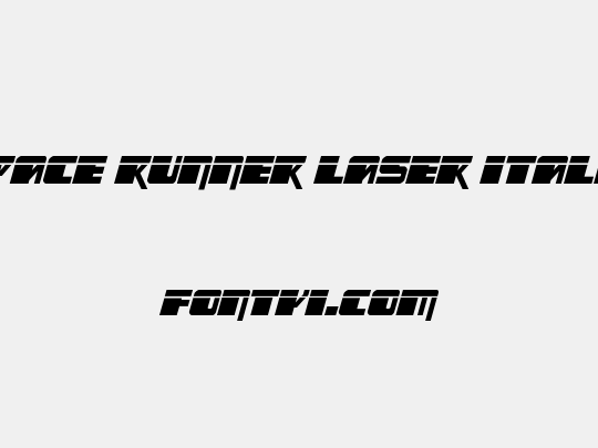 Space Runner Laser Italic