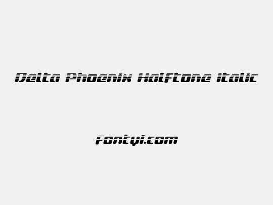 Delta Phoenix Halftone Italic