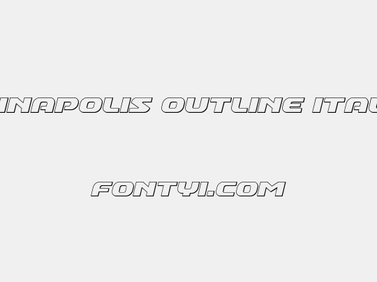 Annapolis Outline Italic