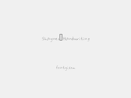 Shaynes_Handwriting