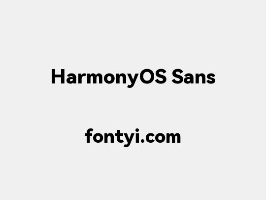 HarmonyOS Sans