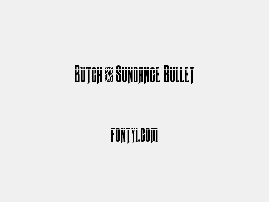 Butch & Sundance Bullet