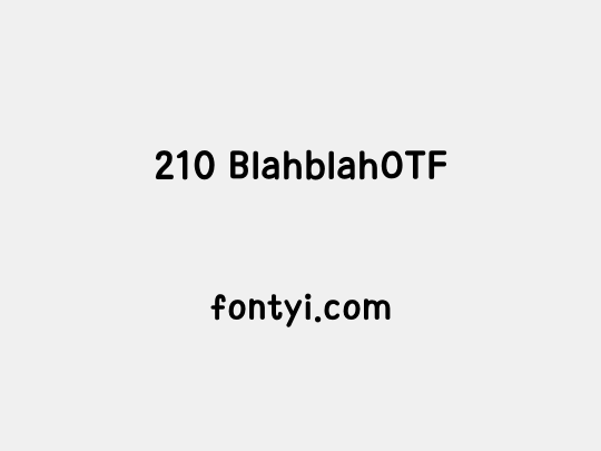 210 BlahblahOTF