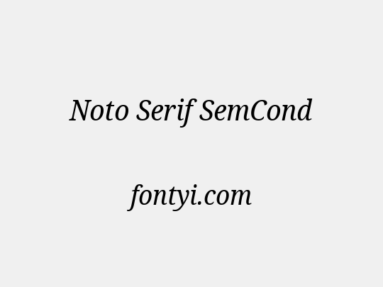 Noto Serif SemCond