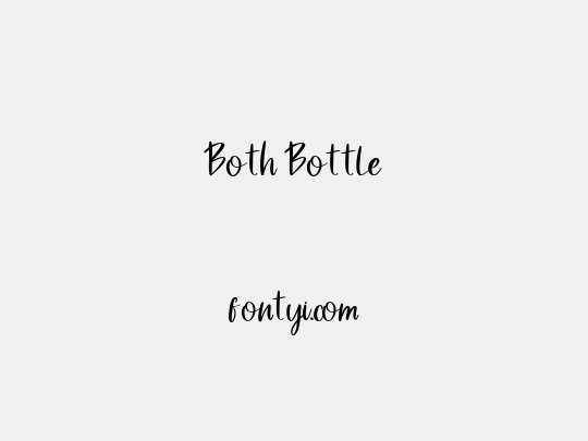 Both Bottle