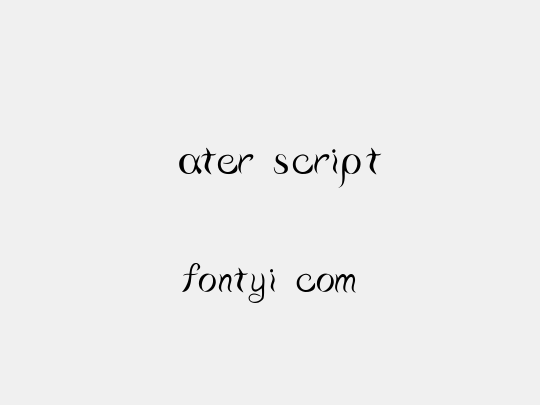 Water script
