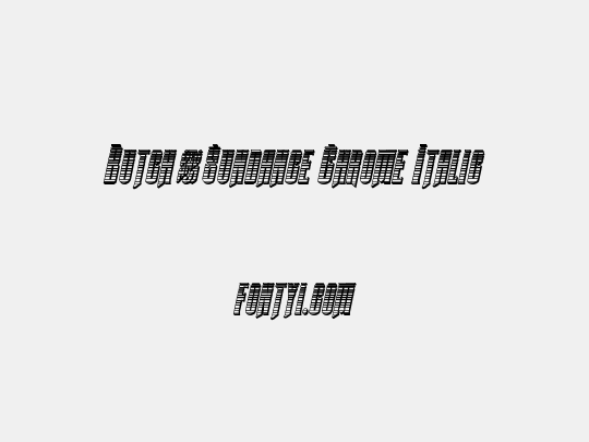 Butch & Sundance Chrome Italic
