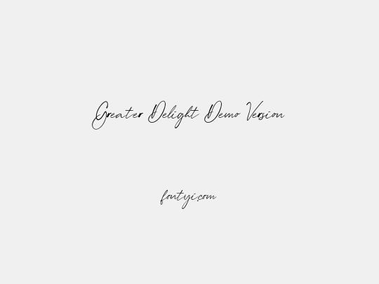 Greater Delight Demo Version