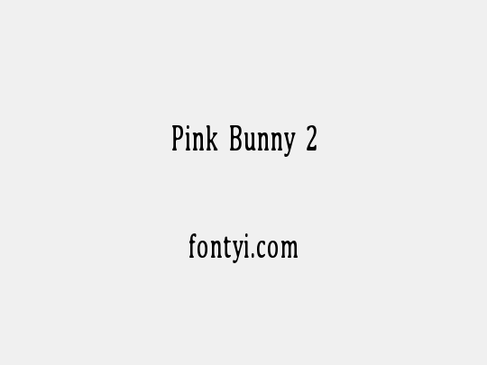 Pink Bunny 2
