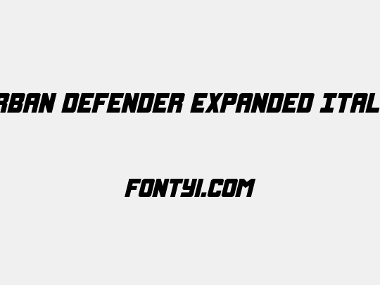 Urban Defender Expanded Italic