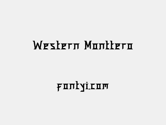 Western Monttero