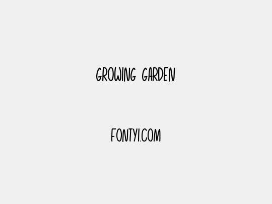 Growing Garden