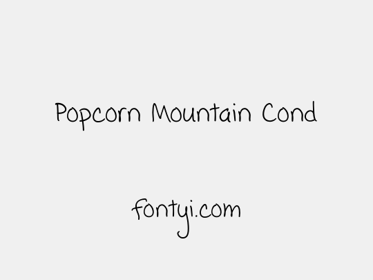 Popcorn Mountain Cond