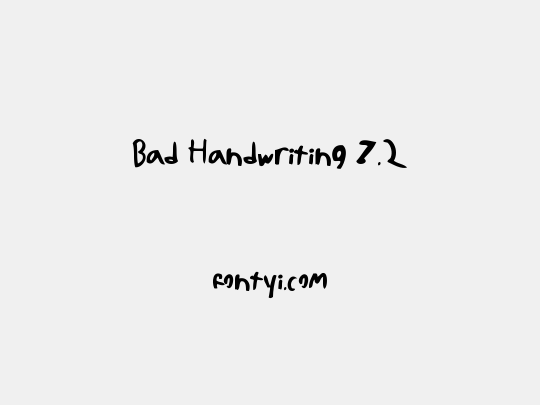 Bad Handwriting 7.2