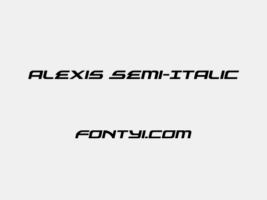 Alexis Semi-Italic