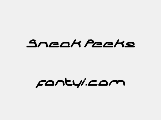 Sneak Peeks