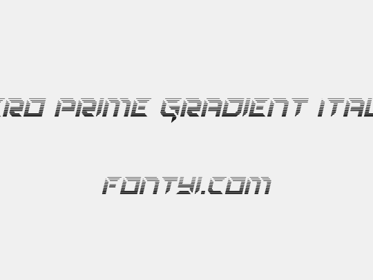 Zero Prime Gradient Italic