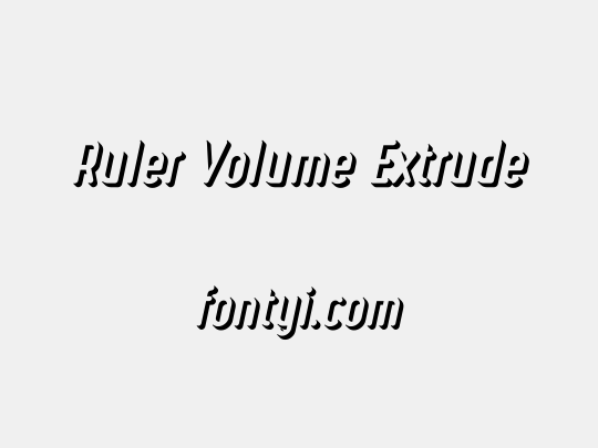 Ruler Volume Extrude