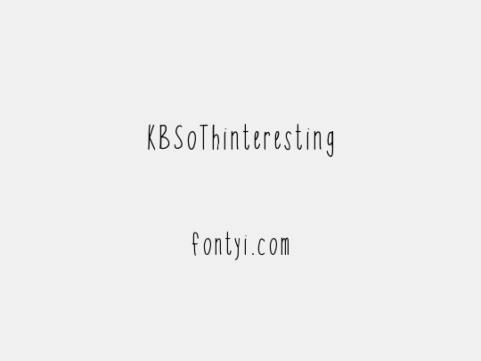 KBSoThinteresting