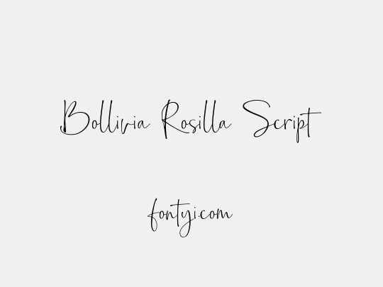 Bollivia Rosilla Script